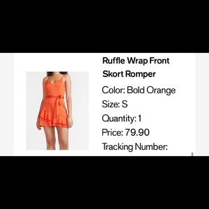 Express orange skirt romper